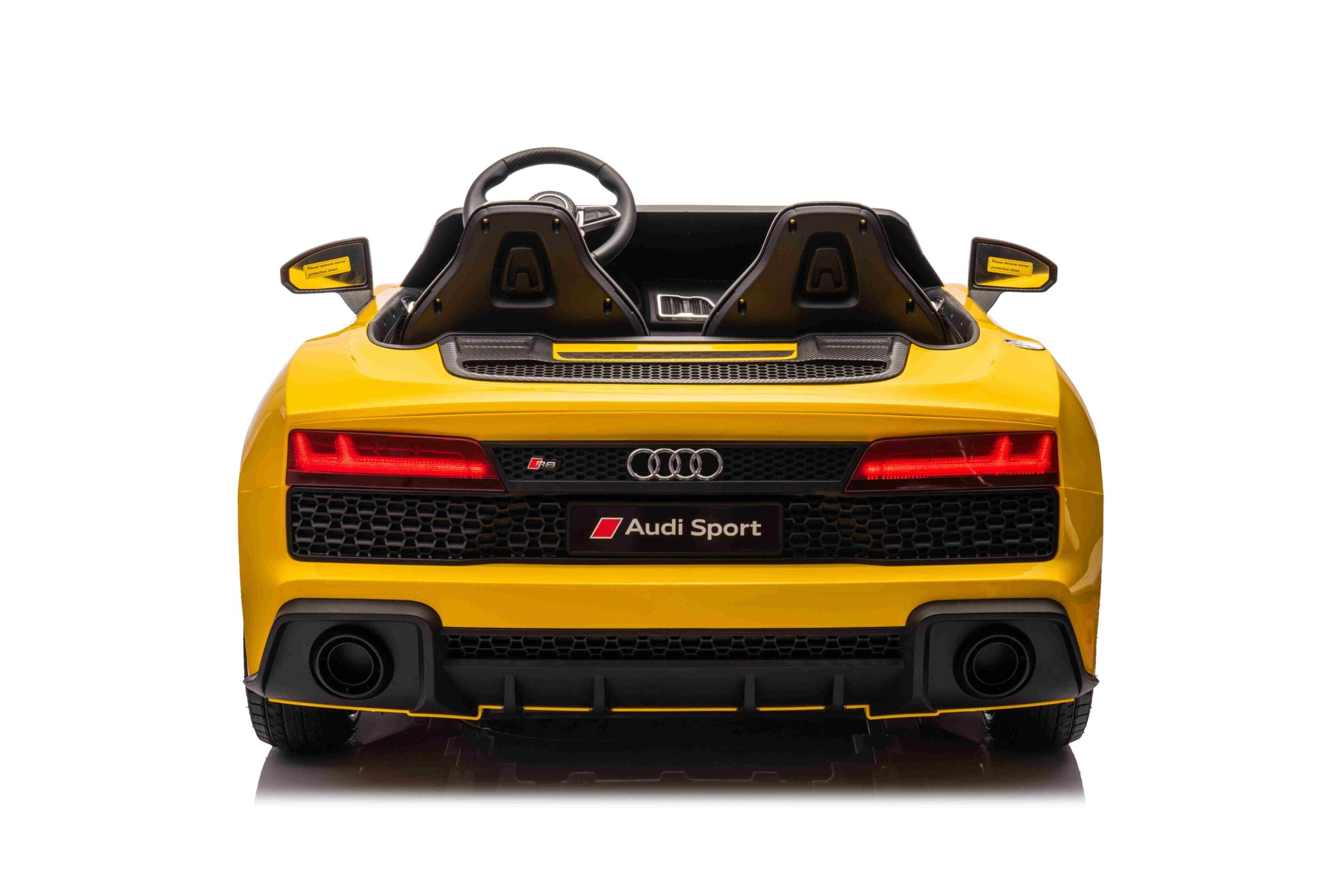 Licencirani auto na akumulator Audi R8 Spyder LIFT - dvosjed - žuti