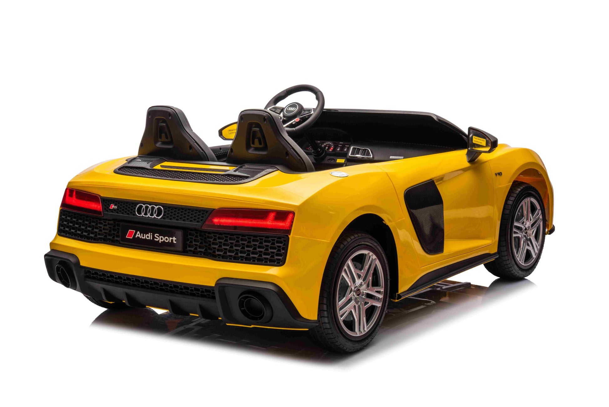 Licencirani auto na akumulator Audi R8 Spyder LIFT - dvosjed - žuti