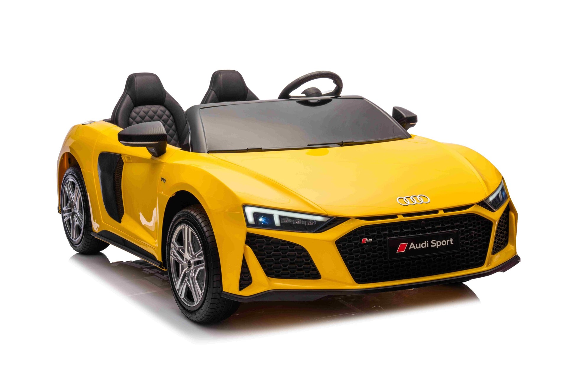 Licencirani auto na akumulator Audi R8 Spyder LIFT - dvosjed - žuti