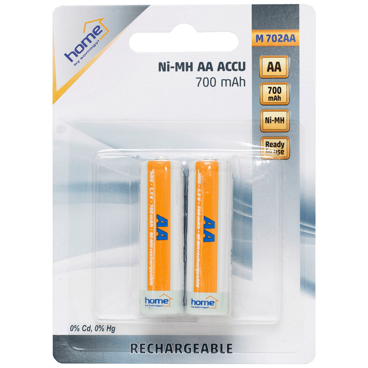 home Baterija punjiva AA, 700mAh, NiMh, blister 2 kom - M 702AA/2
