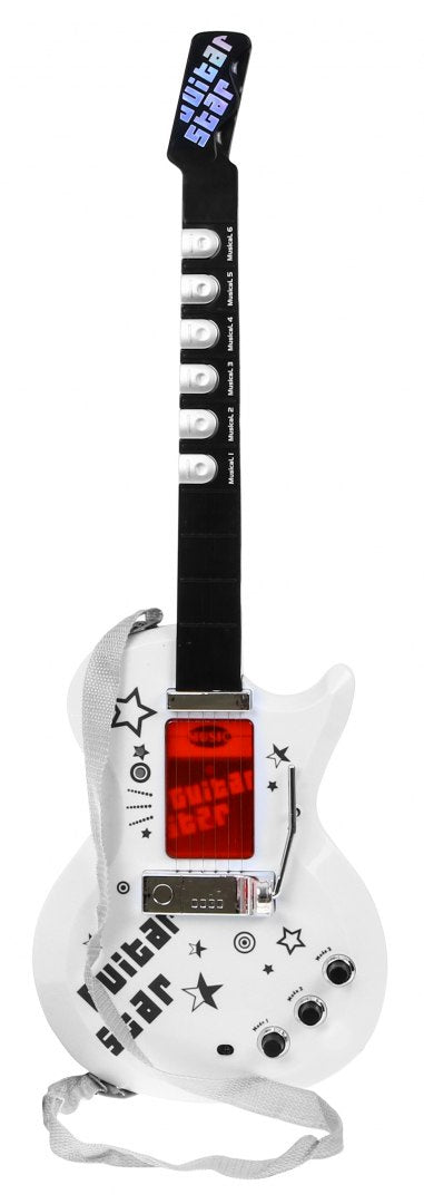 Dječja gitara + mikrofon - bijeli