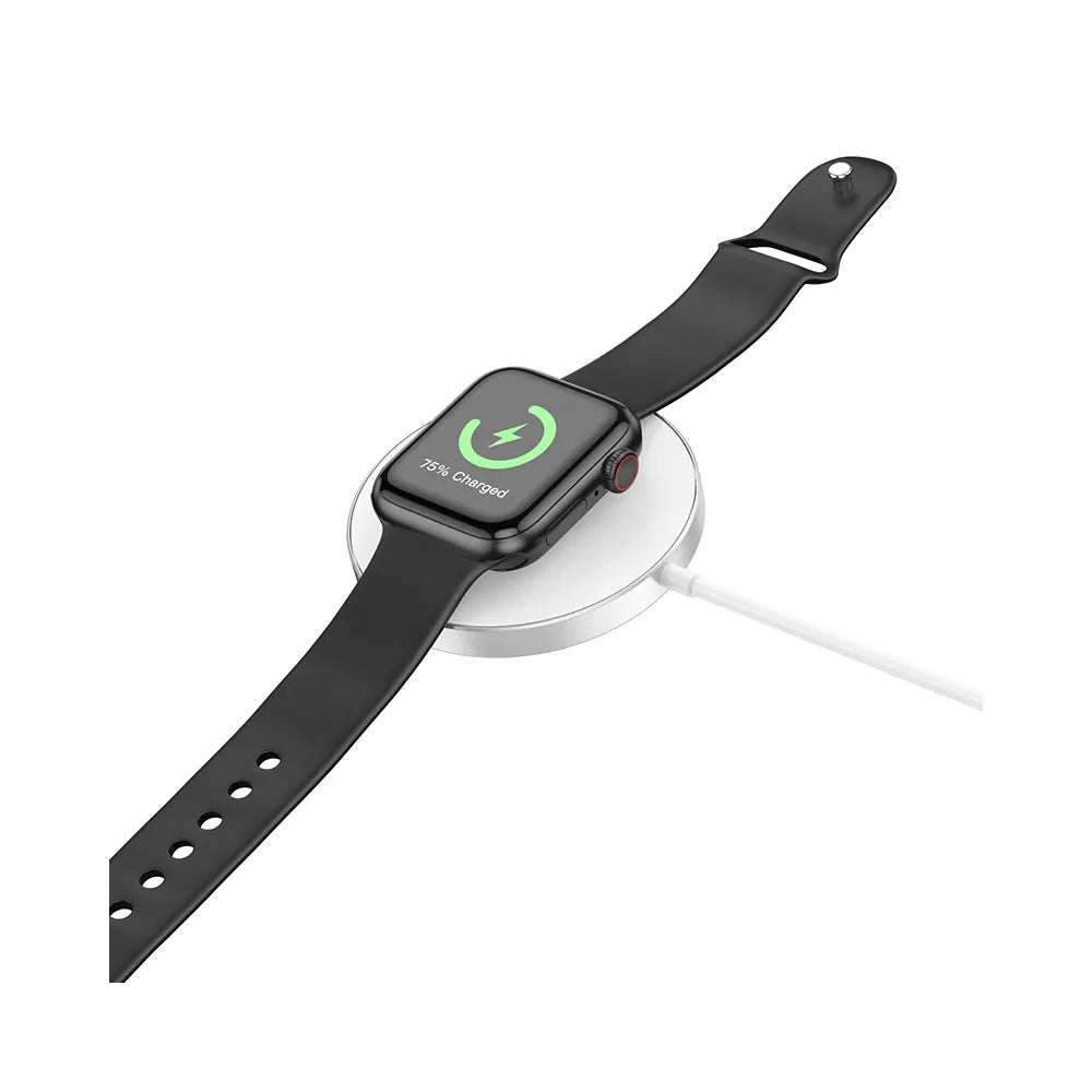 HOCO 3v1 15W induktivni polnilec, združljiv z MagSafe Delight CW41 bel