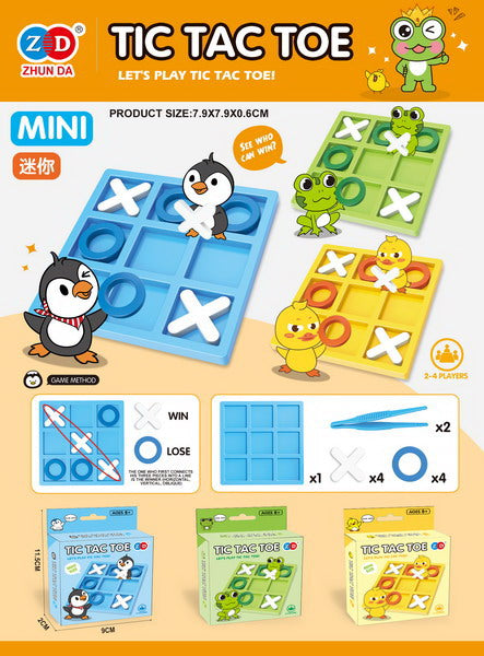 Tic-Tac-Toe Frog Logic Game