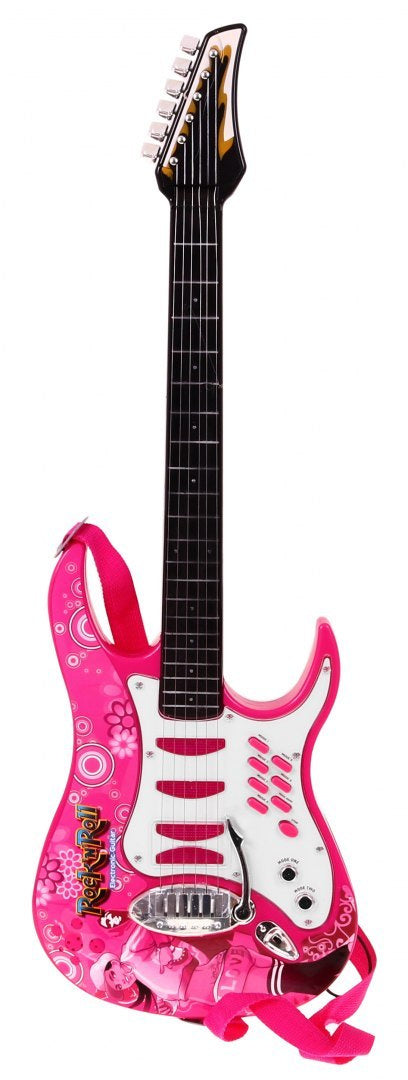 Dječja gitara sa pojačalom i mikrofonom Amp - roza