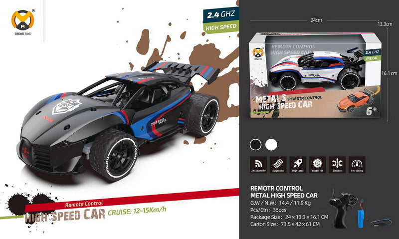 Metalni auto na daljinsko upravljanje "Metal Speed" 1:20 - crni