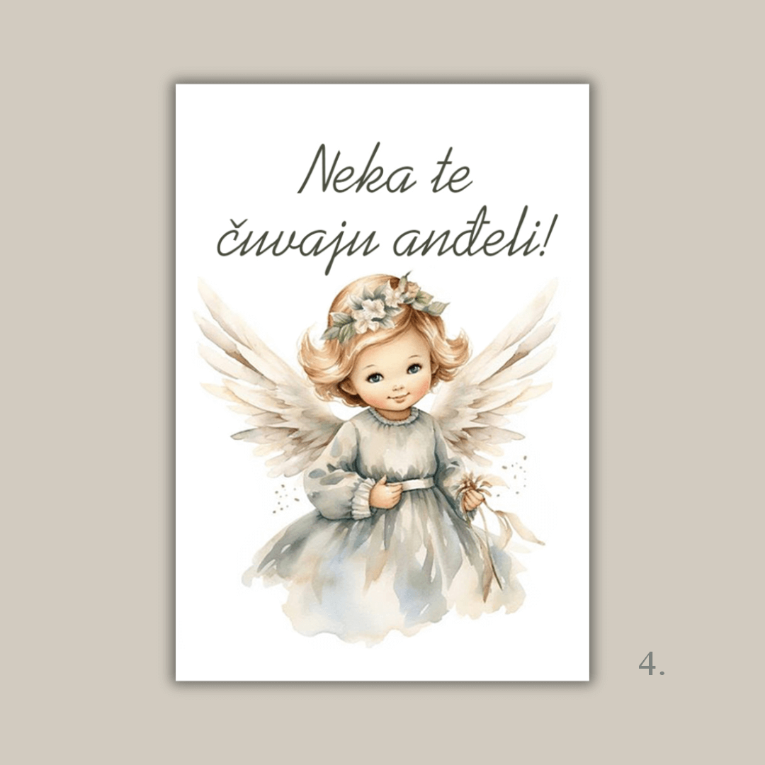 Magneti "Naj te čuvajo angeli" – nežen spomin za krst, rojstvo in posebne trenutke