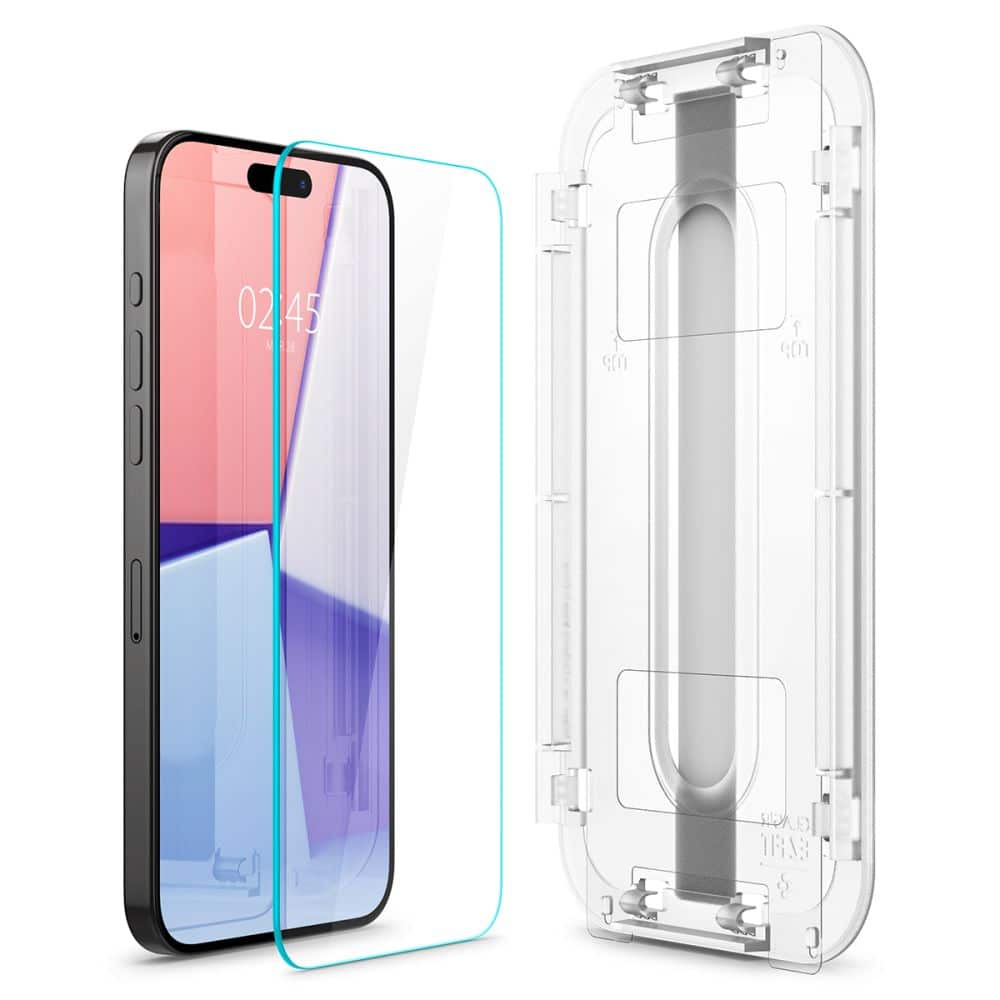 Kaljeno steklo SPIGEN GLAS.TR EZ FIT IPHONE 15 PRO prozorno