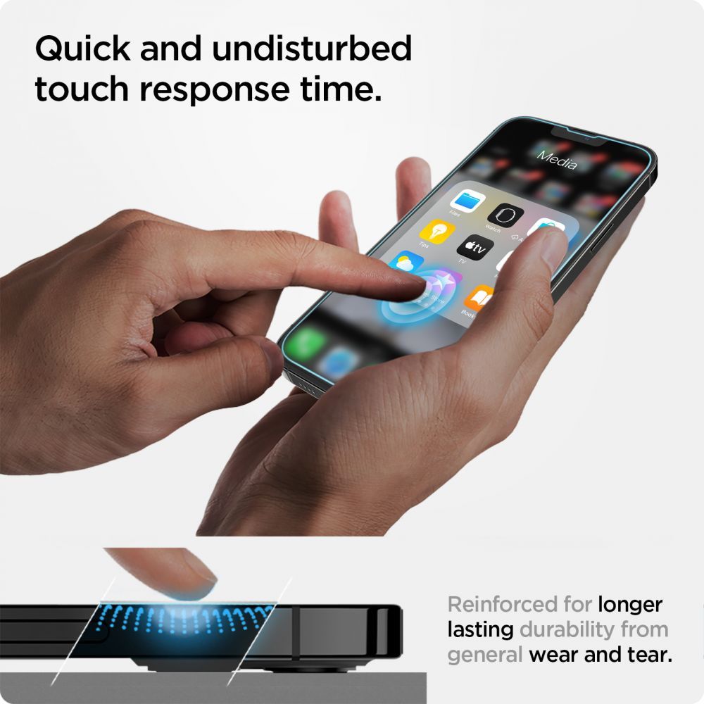 SPIGEN KALJENO STEKLO GLAS.TR EZ FIT ZA IPHONE 13 PRO MAX
