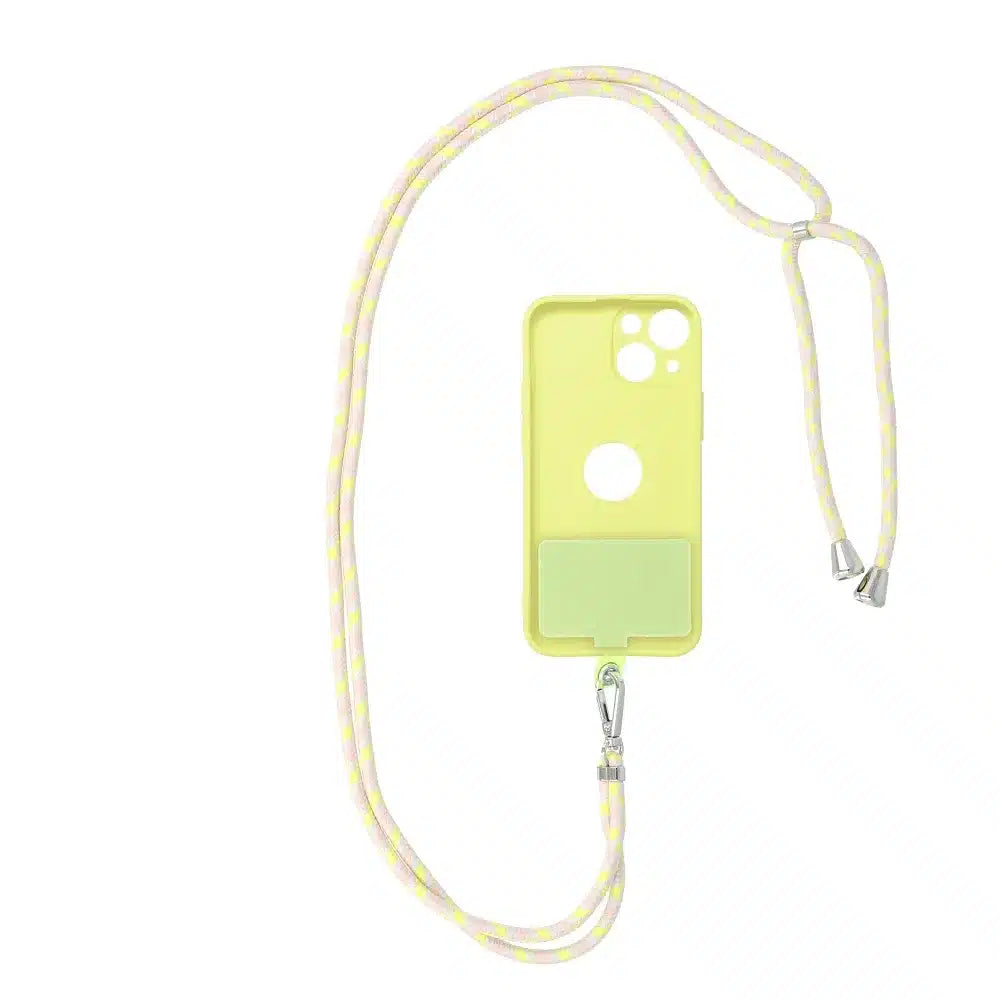 SWING obesek za telefon nastavljive dolžine / dolžina kabla 165 cm (maks. 82,5 cm v zanki) / rame ali vrat - sivo-rumena