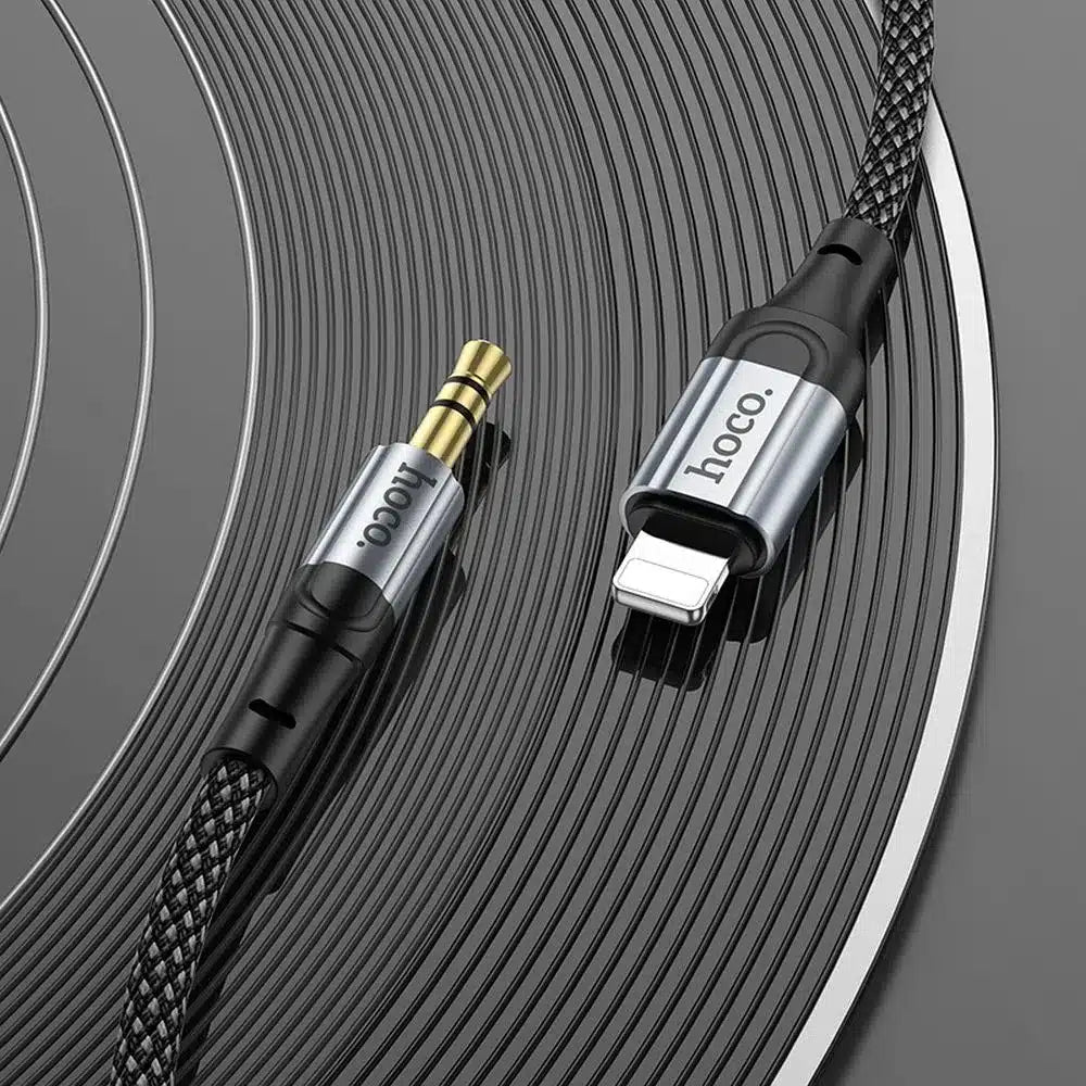 AUX kabel Lightning na Jack 3.5mm Hoco 1m UPA26 crni
