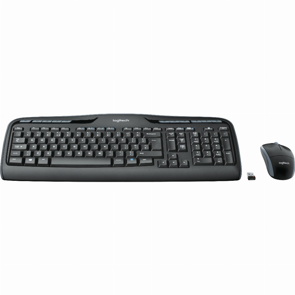 Logitech Wireless Combo MK330 tipkovnica Miš priložen USB QWERTZ Njemački Crno