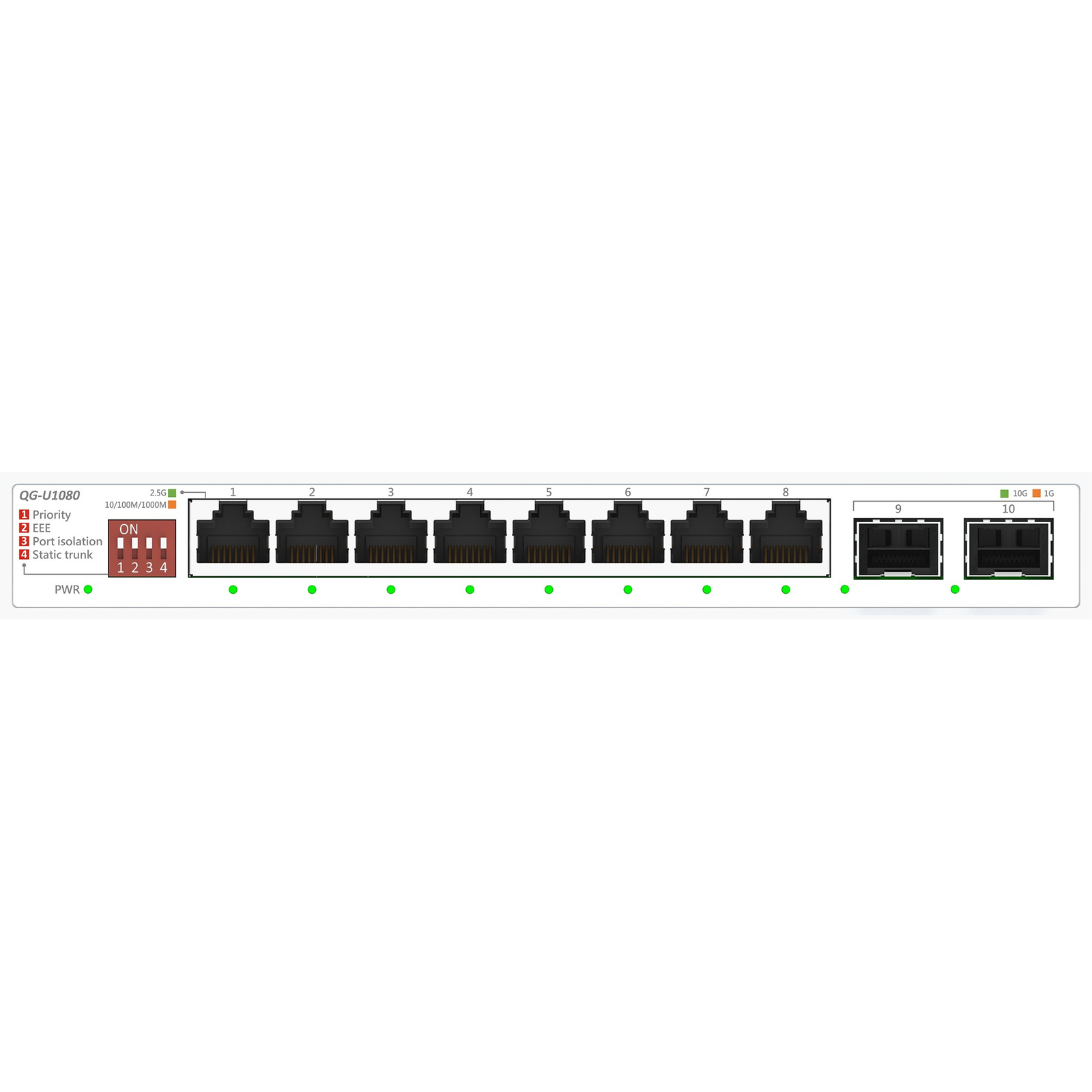 ASUS QG-U1080 Neupravljano 2.5G Ethernet (100/1000/2500) Bijelo