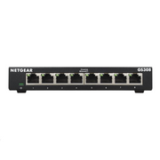 NETGEAR GS308-300PES mrežni prekidač Neupravljano L2 Gigabit Ethernet (10/100/1000) Crno