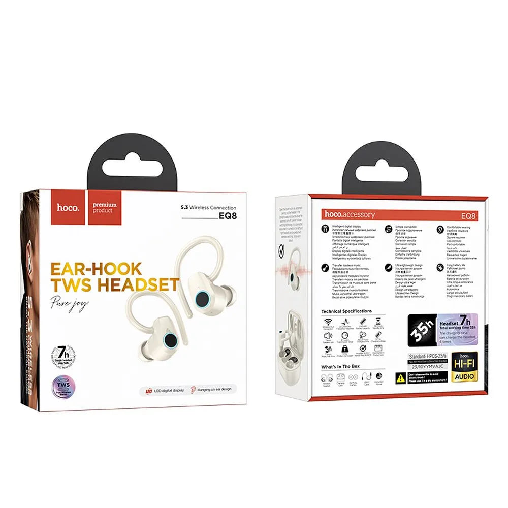 HOCO brezžične/bluetooth stereo slušalke TWS Pure joy in-ear EQ8 bele