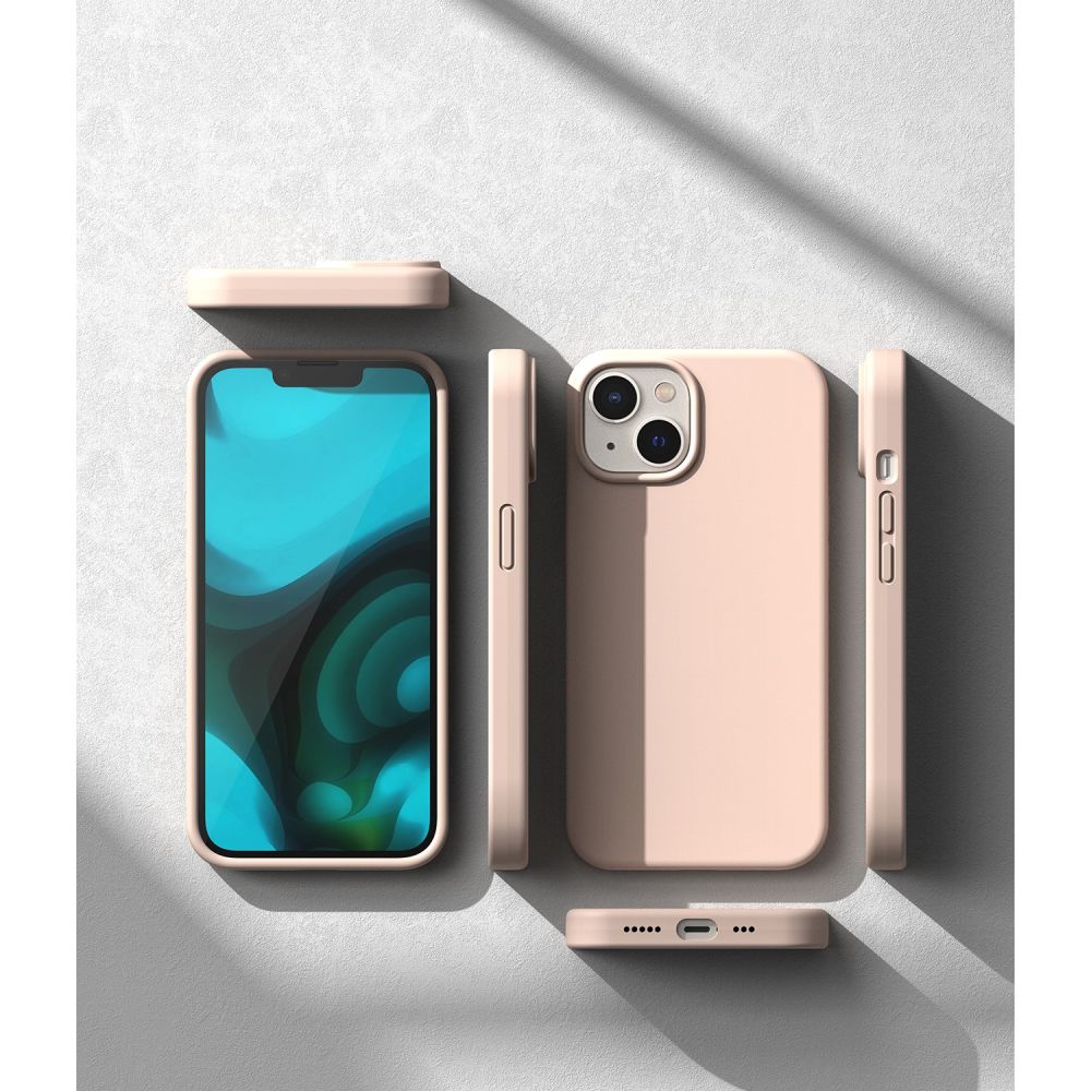 RINGKE SILIKONSKI OVITEK ZA IPHONE 14 PLUS / 15 PLUS PINK SAND