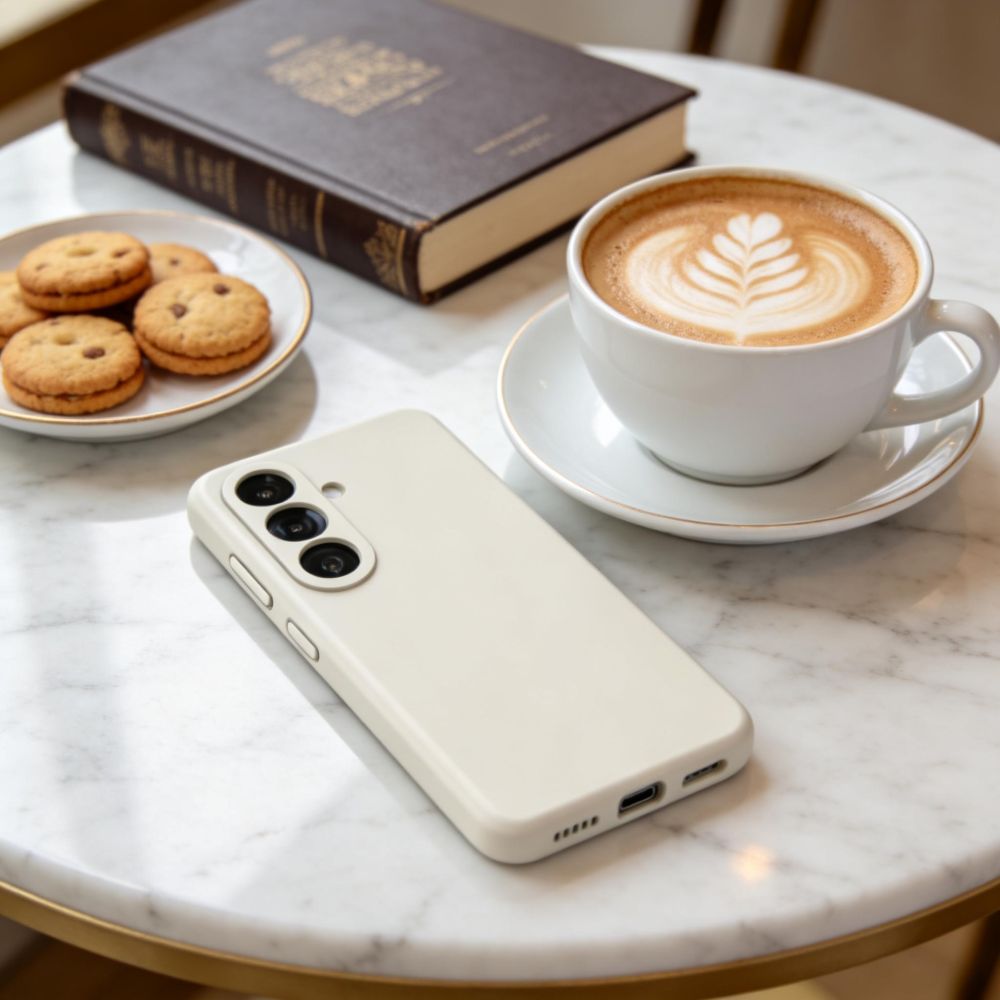 Tech-Protect silikonska MagSafe maskica za Samsung Galaxy S26+Plus – Cosmic Latte