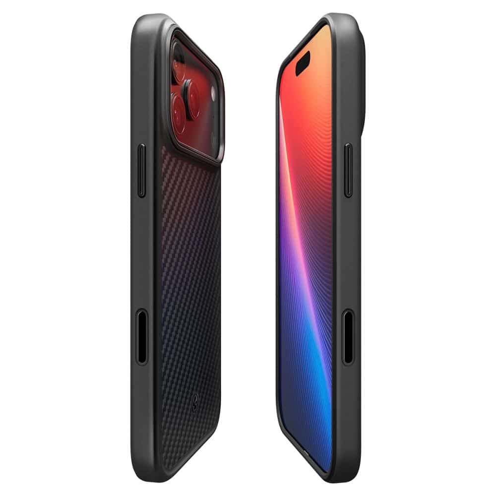 Spigen Enzo Aramid T (MagFit) maska za iPhone 17 Pro ACS09959 - crna