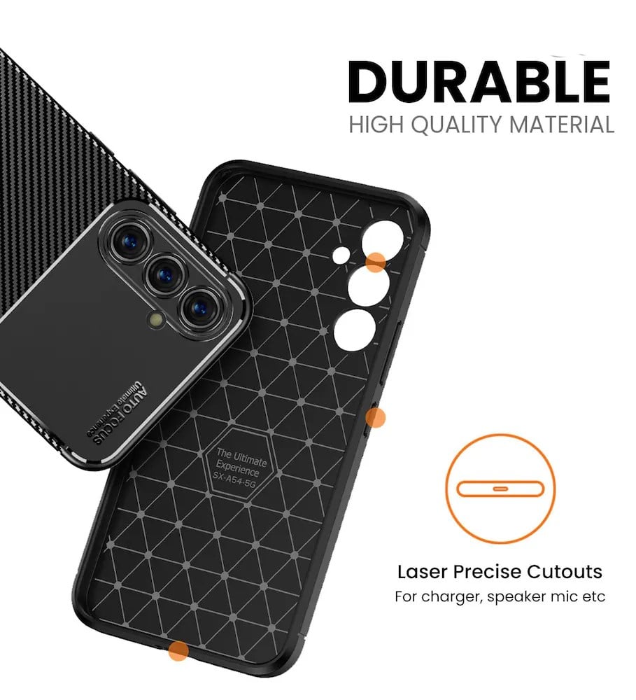 CARBON PREMIUM ovitek za SAMSUNG GALAXY A54 5G črn