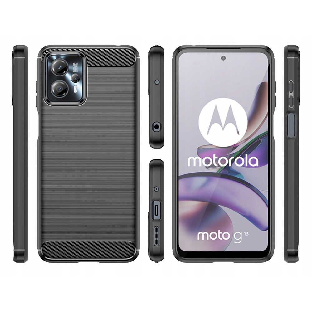 TECH-PROTECT TPUCARBON OVITEK ZA MOTOROLO MOTO G13 / G23 črna