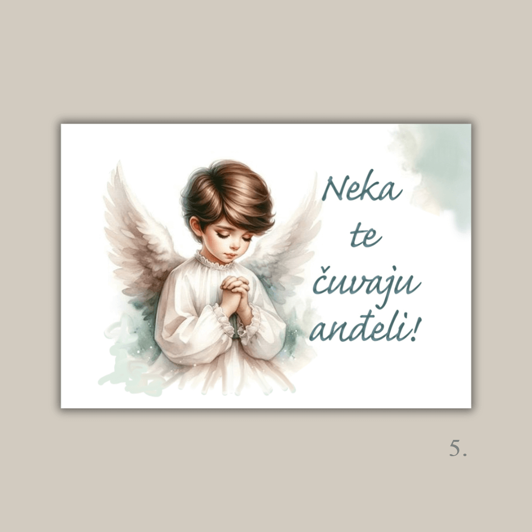 Magneti "Naj te čuvajo angeli" – nežen spomin za krst, rojstvo in posebne trenutke