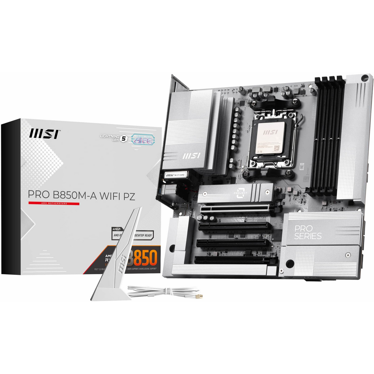 MSI AM5 PRO B850M-A WIFI PZ M-ATX AMD B850 Utor AM5 Mikro ATX