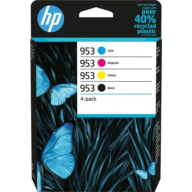 HP 953 4-Pack CMYK(4) Original Ink Cartridge Combo spremnik s tintom 4 kom Standardni prinos Crno, Plavo, Magenta, Žuto