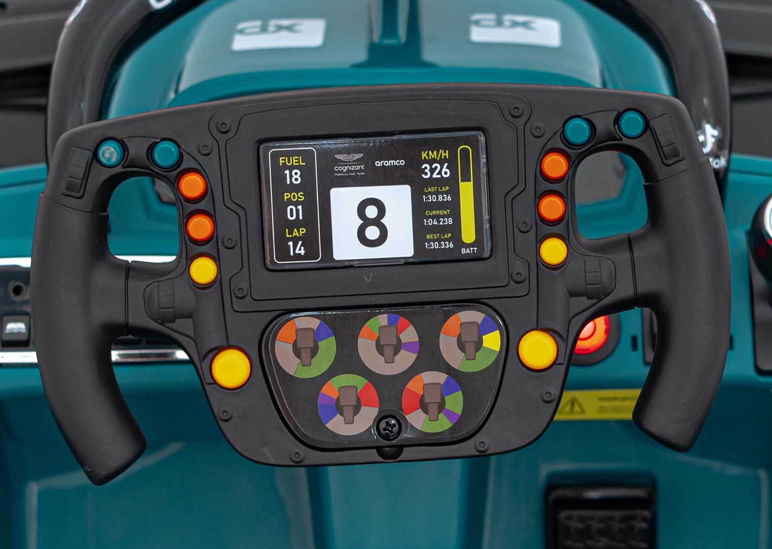 Formula1 na akumulator Aston Martin Cognizant Aramco - tirkizna