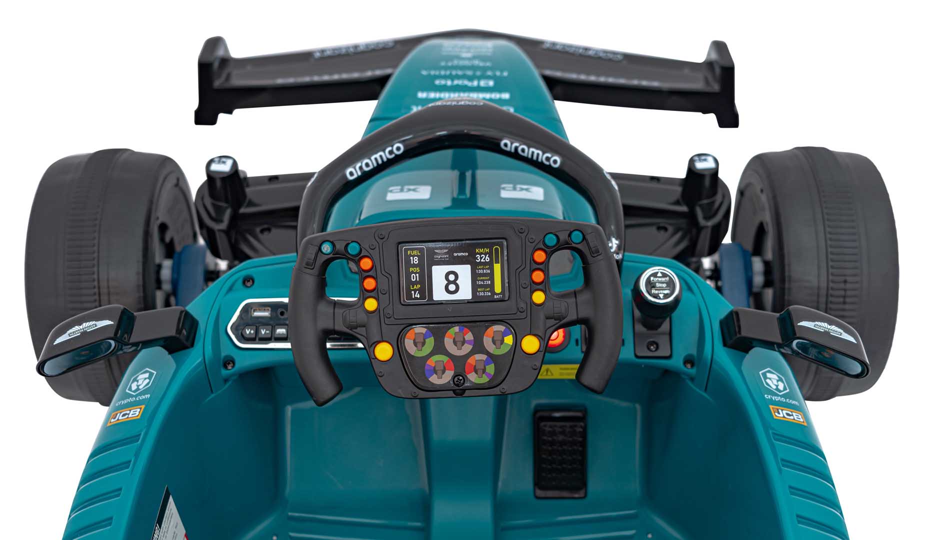 Formula1 na akumulator Aston Martin Cognizant Aramco - tirkizna
