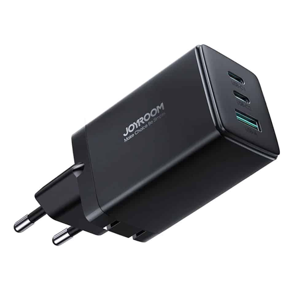 JoyRoom – Zidni polnilec (TCG01) – 2 x Type-C – USB hitro polnjenje 65 W s kablom Type-C na Type-C 100 W 120 cm – črn