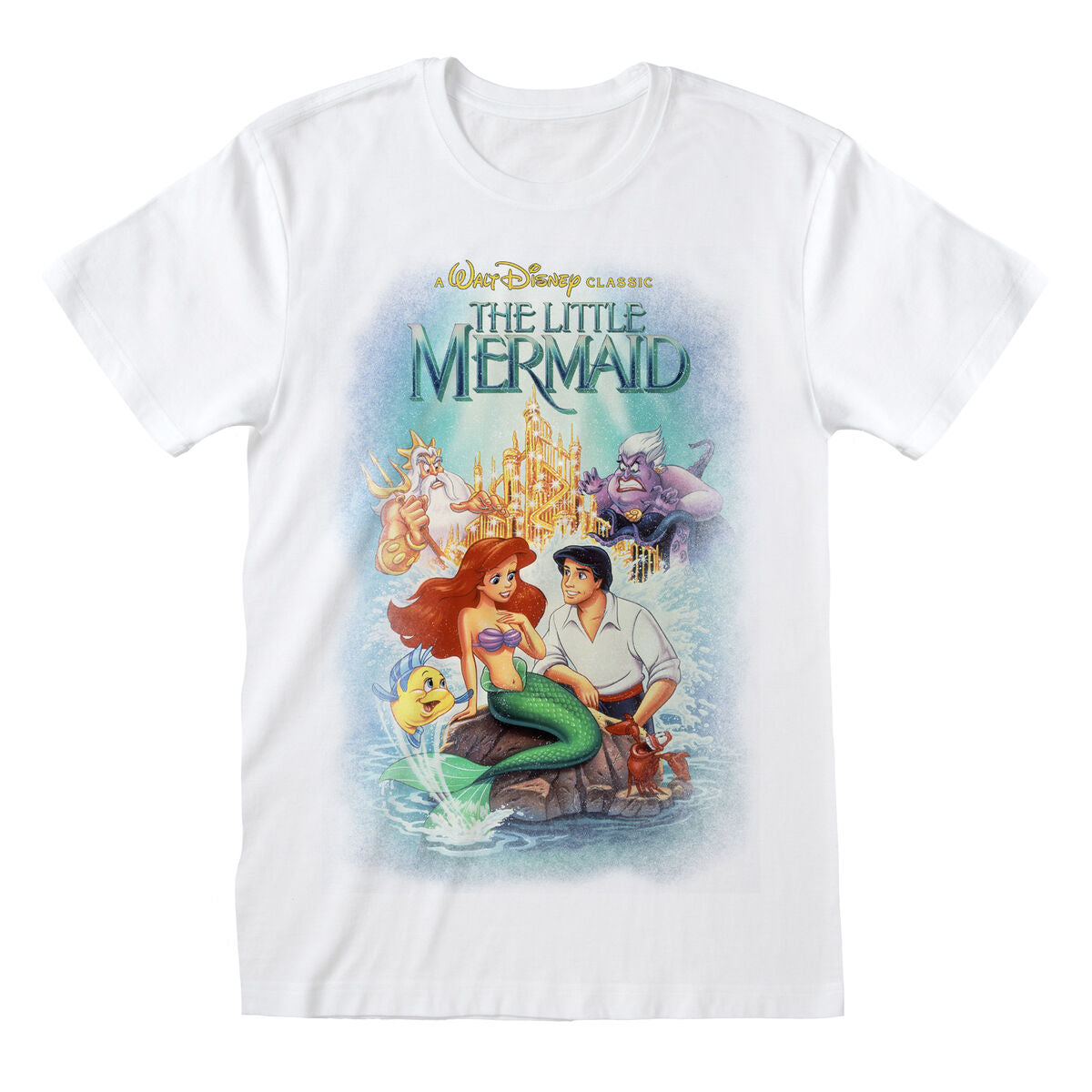 Majica Kratkih Rukava The Little Mermaid Classic Poster Bijela Uniseks