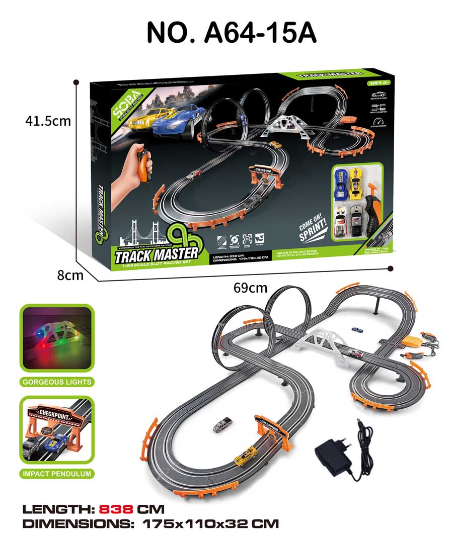 Vlak na baterije TRACK MASTER Race + rekviziti