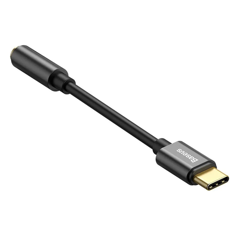BASEUS adapter AUX Type C (moški) na Jack 3,5 mm (ženski) CATL54-01 črn