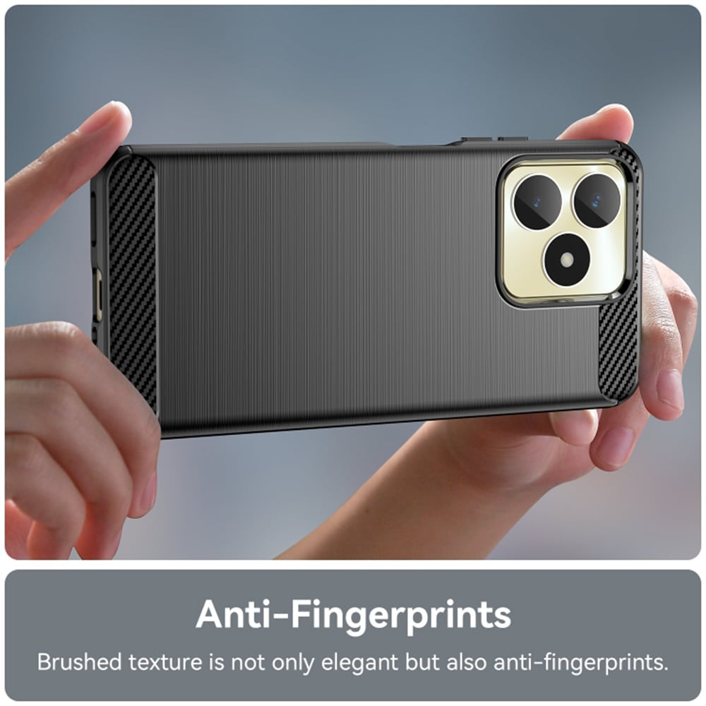 Techsuit Carbon Silicone ovitek za Realme C53 - črna
