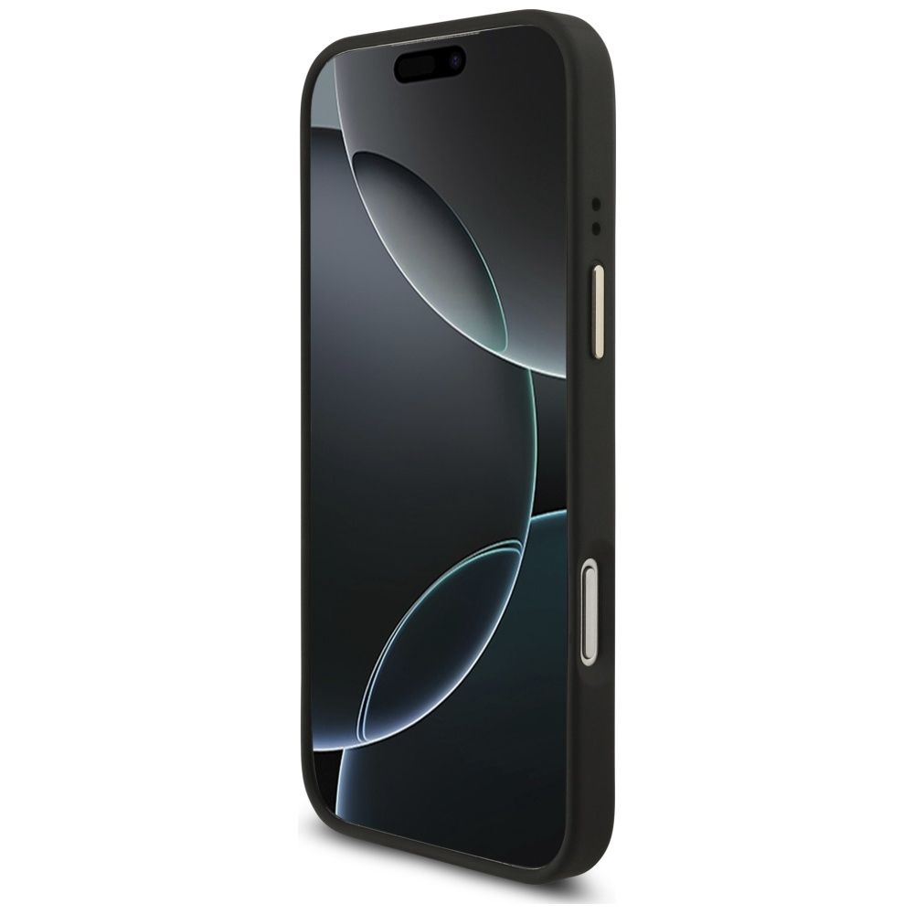 GUESS maskica za IPHONE 17 Pro Max kompatibilna s MagSafe (4G PU s trokutastim logotipom) zlatno-crna