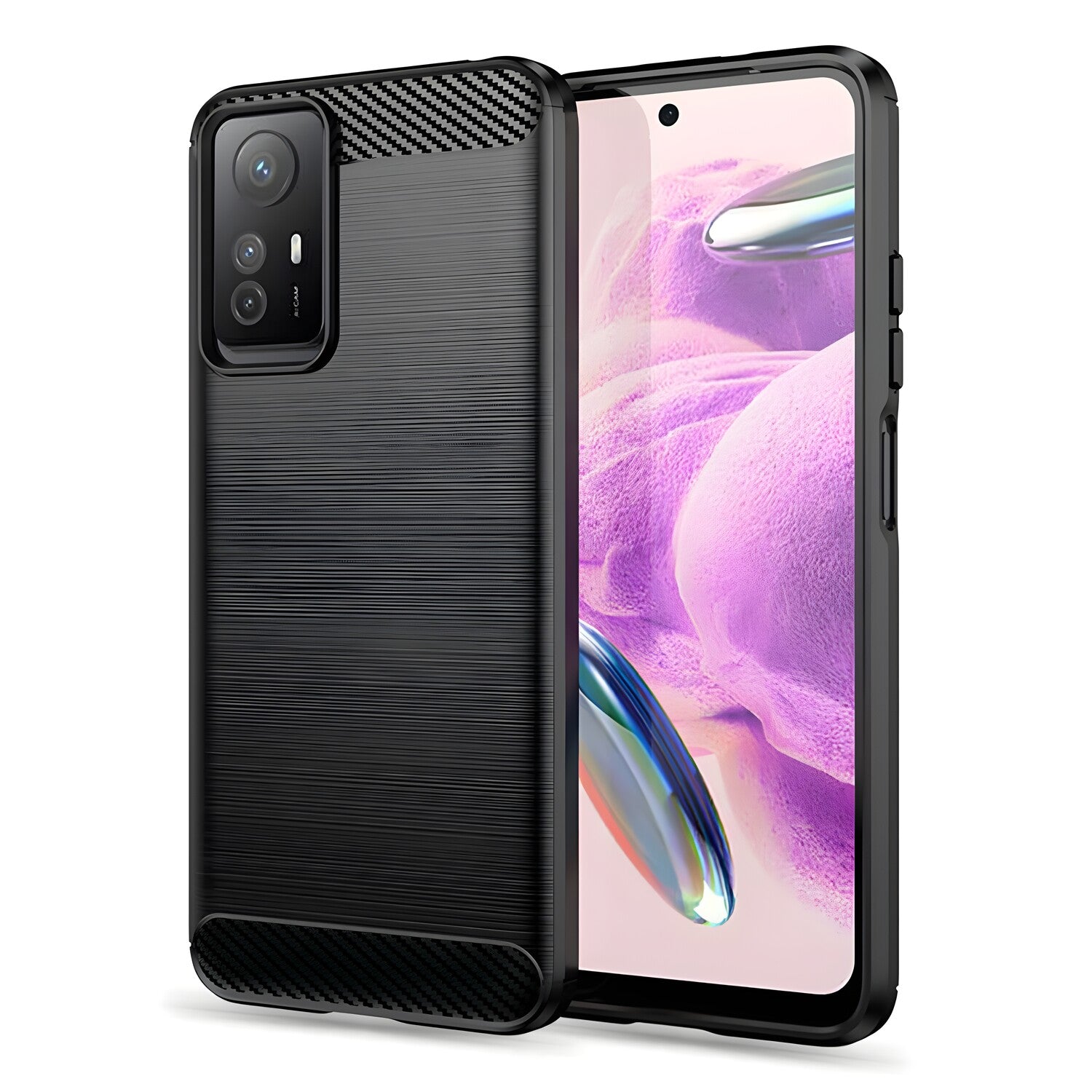 Futrola Carbon Shield TPU za Xiaomi Redmi Note 12S - Crna KP28053