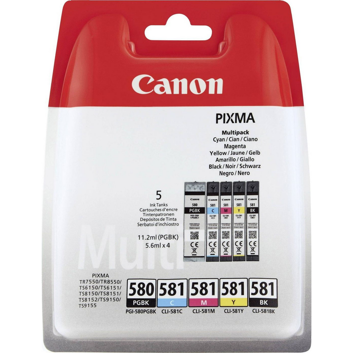 Canon 2078C007 spremnik s tintom 5 kom Original Crno, Plavo, Plavo, Magenta, Žuto