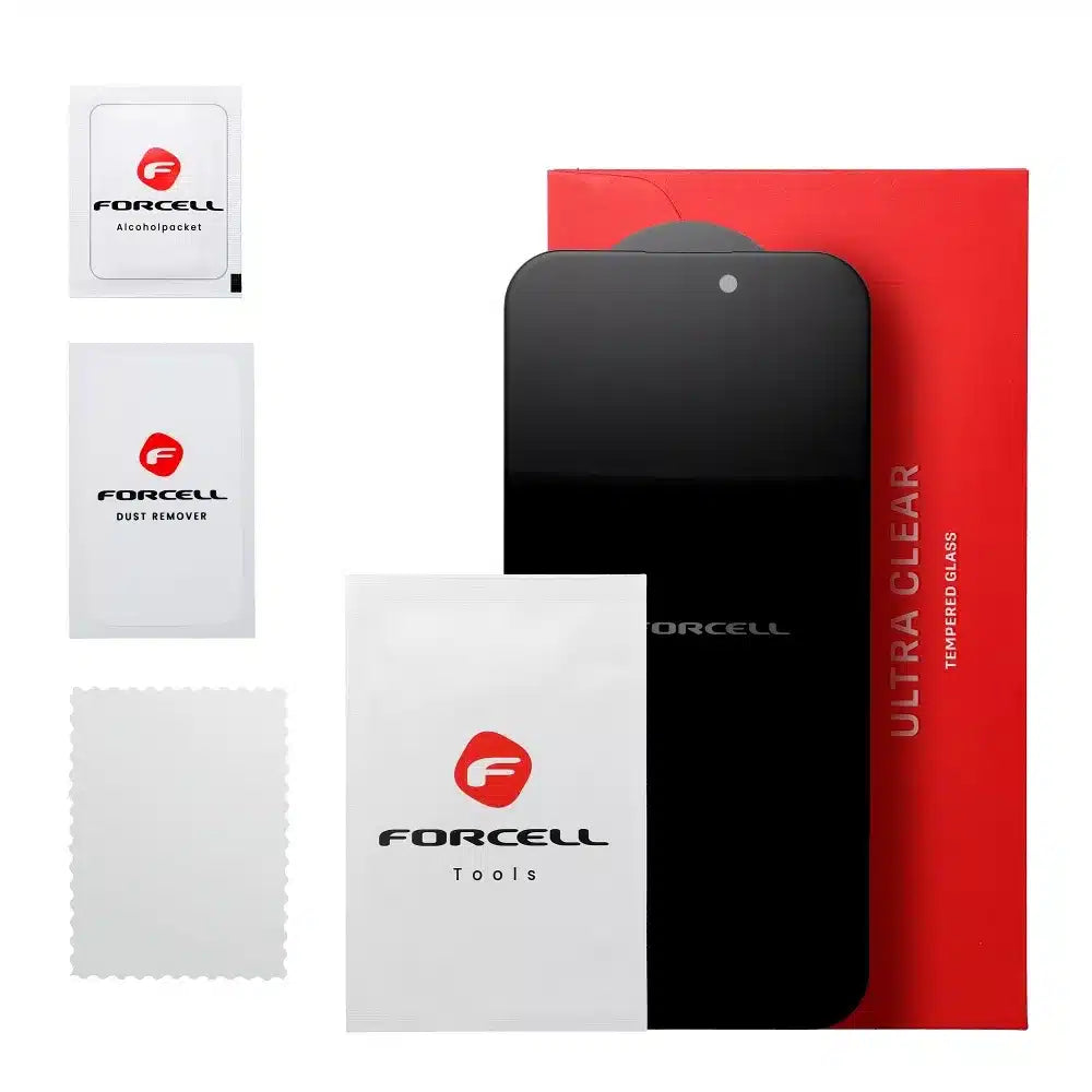 Kaljeno steklo Forcell Privacy Glass Anti-spy za iPhone 16 Pro črno