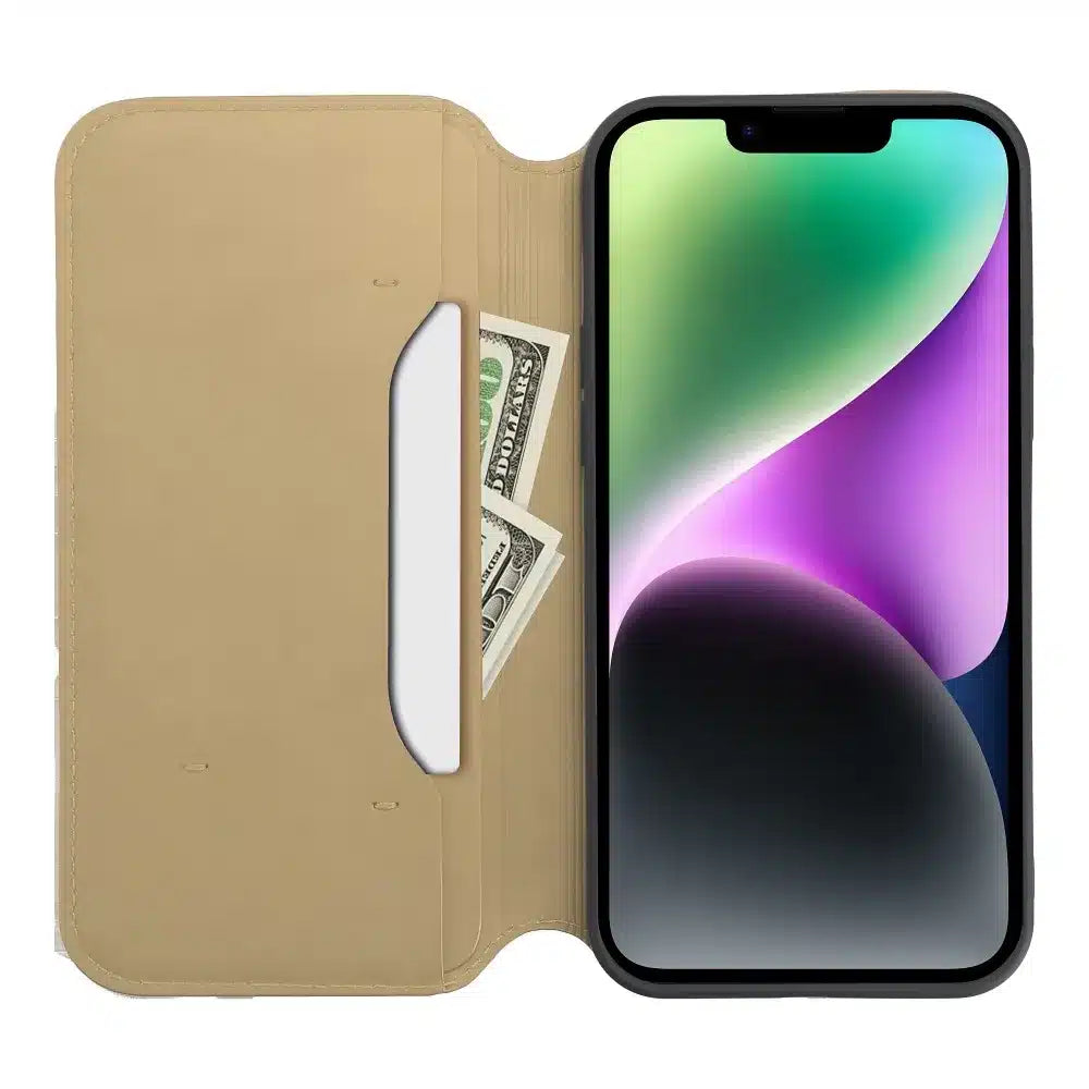 Etui z dvojnim žepom za XIAOMI 13 LITE, zlat