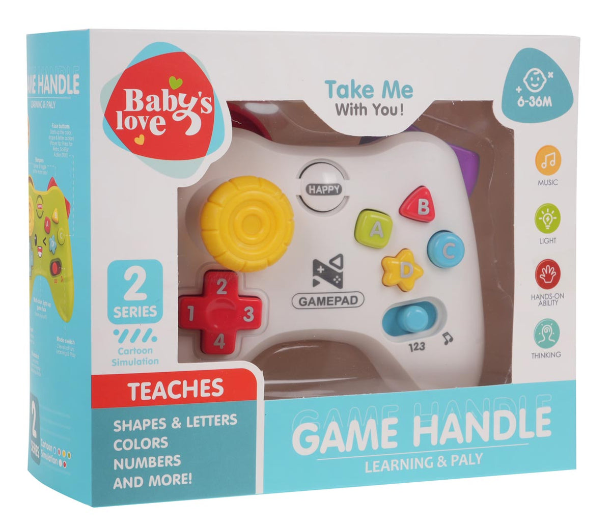 Interaktivni joystick za igru za bebe - bijeli