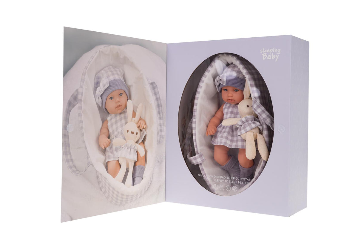 Beba lutka za igru sa dodacima - Lovely Baby - ljubičasto/siva