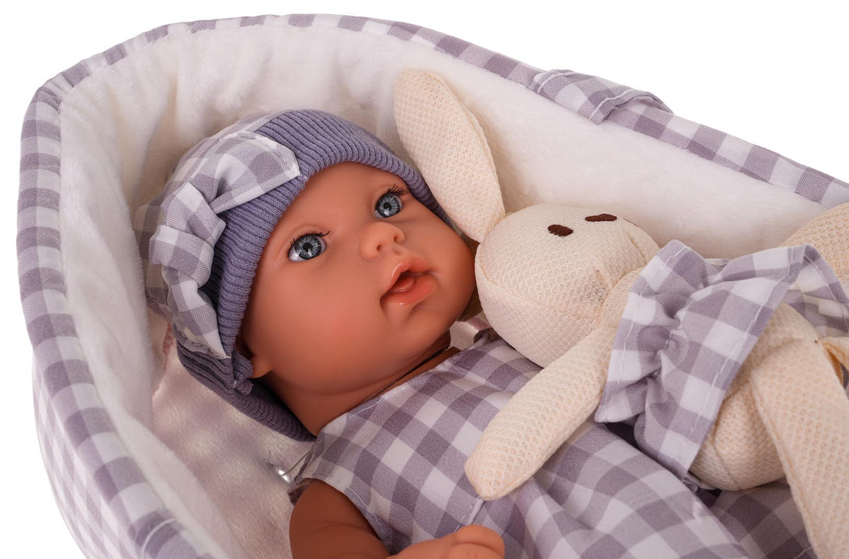 Beba lutka za igru sa dodacima - Lovely Baby - ljubičasto/siva