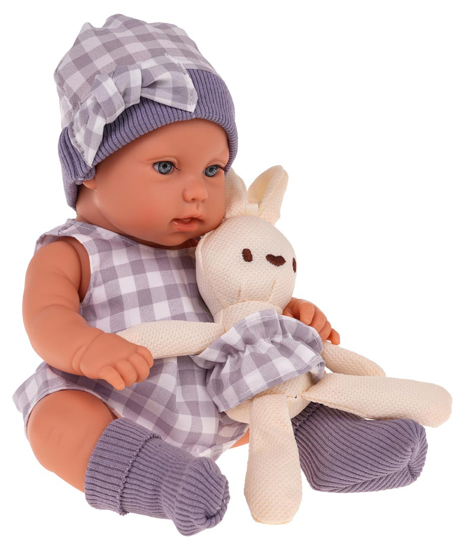 Beba lutka za igru sa dodacima - Lovely Baby - ljubičasto/siva