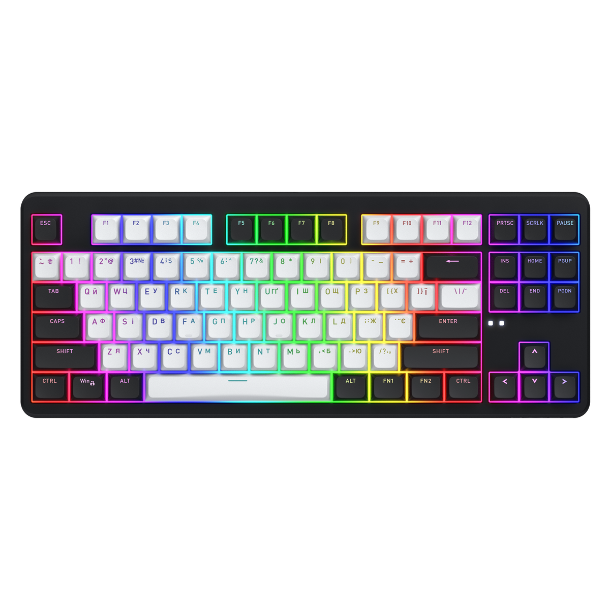 HATOR Rockfall 3 TKL Wireless tipkovnica Igranje USB + RF Wireless + Bluetooth QWERTY Engleski, Ukrajinski Crno