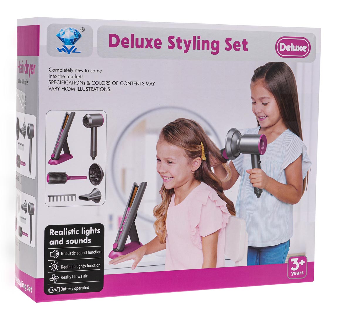 Frizerski set za igru Little - sivo/rozi