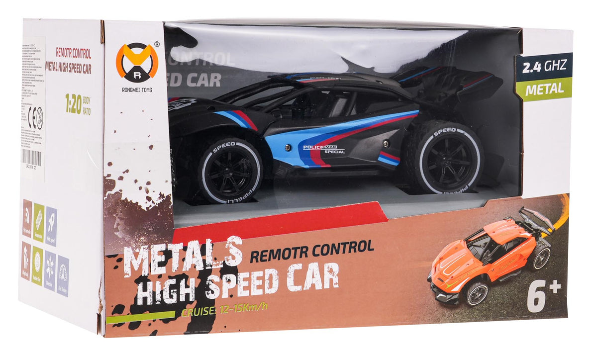 Metalni auto na daljinsko upravljanje "Metal Speed" 1:20 - crni