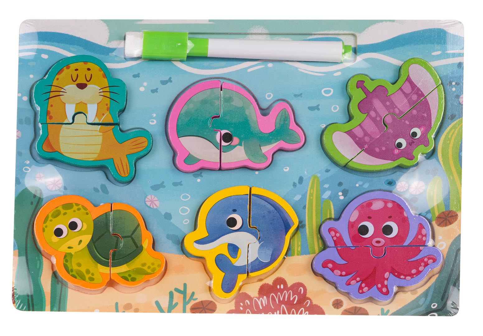 Drvena ploča za igru + Ocean Puzzle