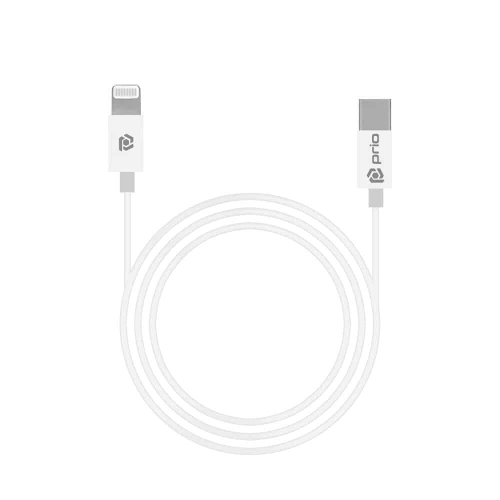 Prio Charge&Sync USB C v Lightning kabel, MFi certificiran, 1m, bel