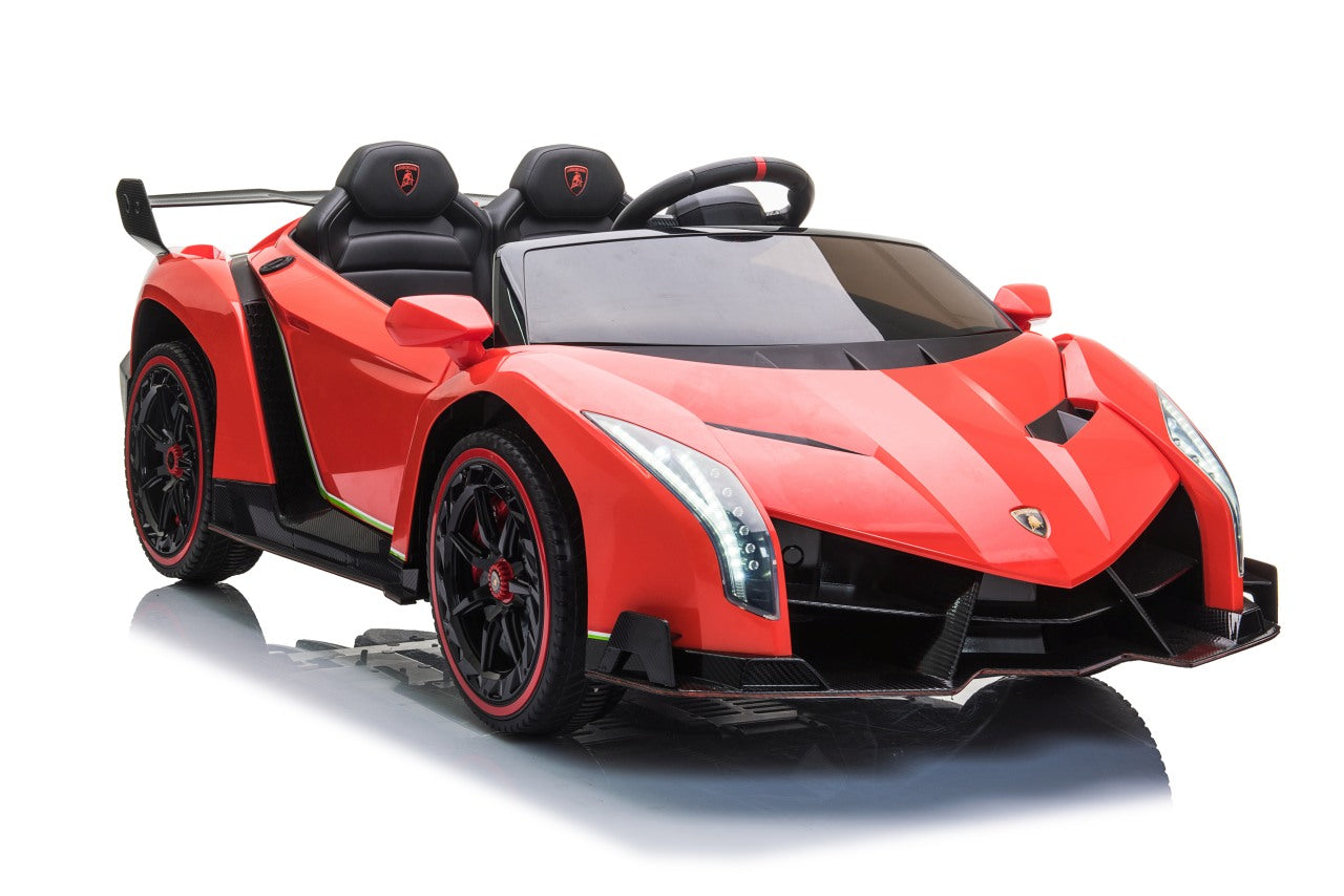 Licencirani auto na akumulator Lamborghini Veneno 4x4 - dvosjed - crveni