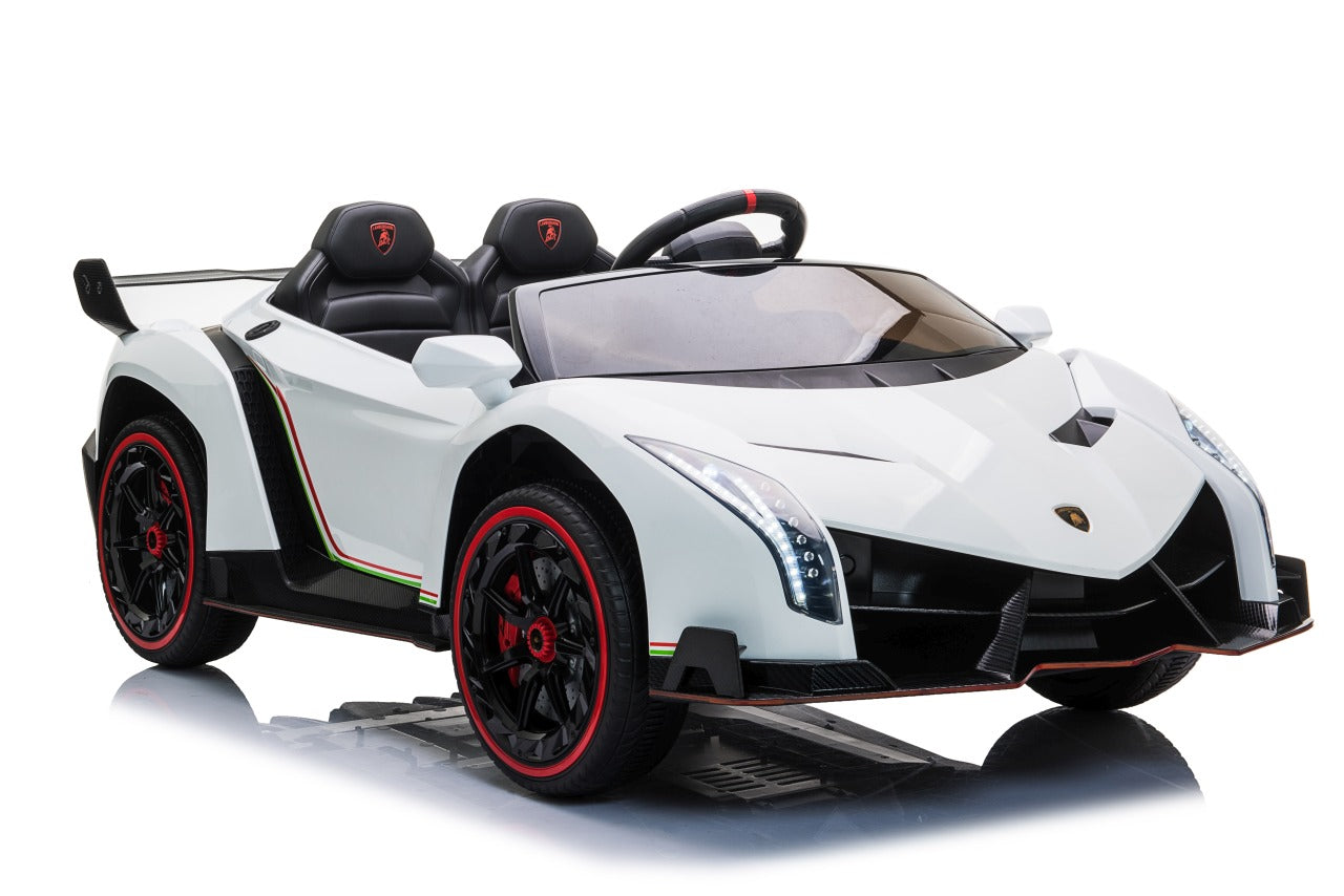 Licencirani auto na akumulator Lamborghini Veneno 4x4 - dvosjed - bijeli