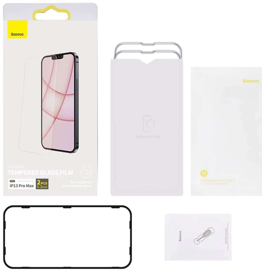 Zaščitno steklo Baseus Tempered Glass 0.3mm za iPhone 13 Pro Max (2 kosa)